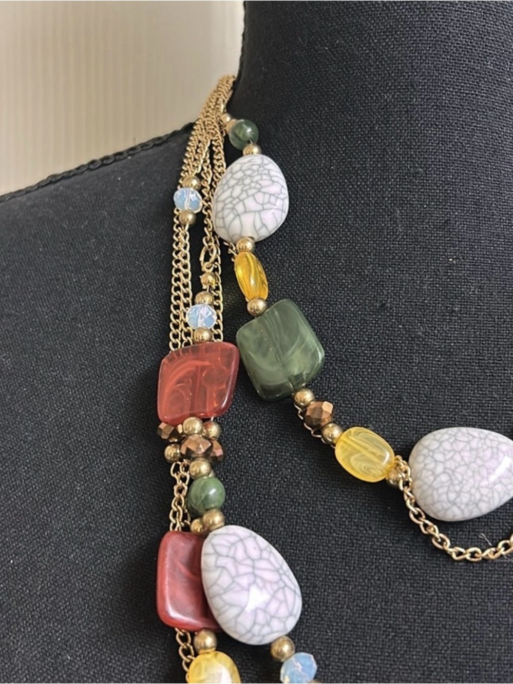 Sophia & Kate Multicolor Layered Statement Necklace and Earrings Set NWT - Picture 8 of 9